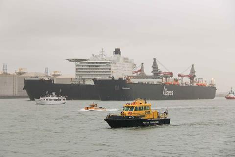 'Pieter Schelte' (since renamed) arrives for the first time on a murky January day in 2015 (Peter Brker)